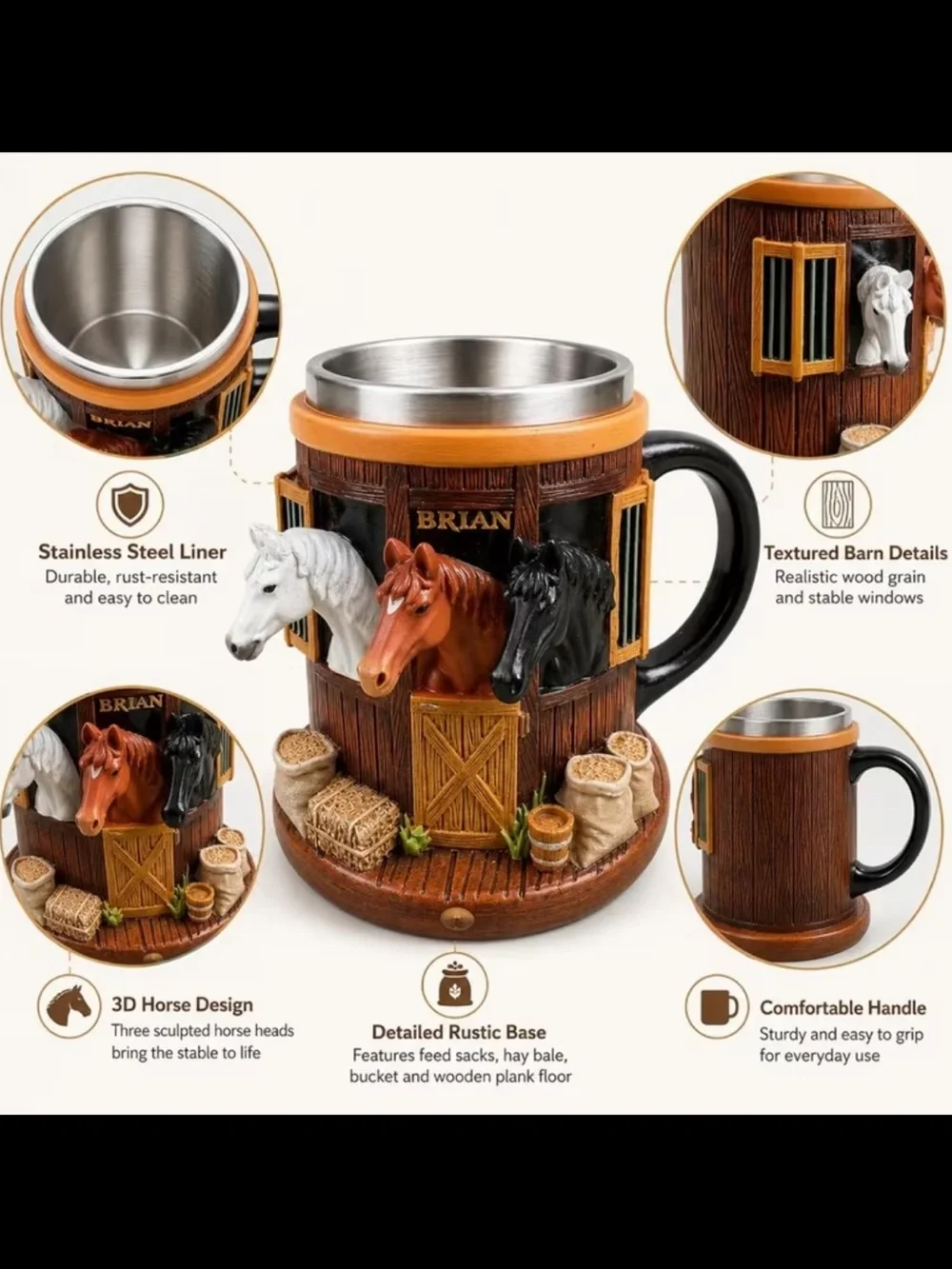 Specialty Horse Stall 10 oz Coffee Mug | Multi-Color |